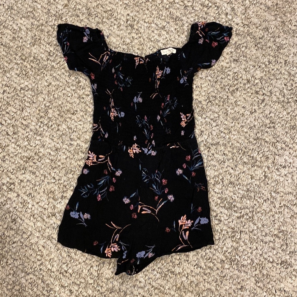 LA Hearts Romper with Tie Back